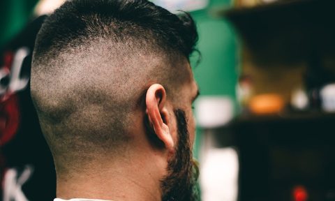 close up of man with fade cut