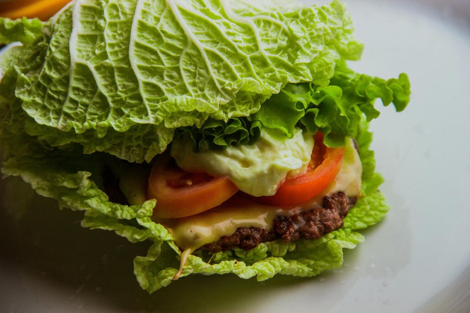 Lettuce wrap burger.