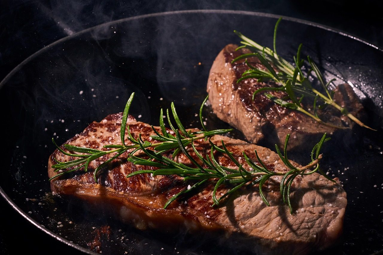 steak in a pan