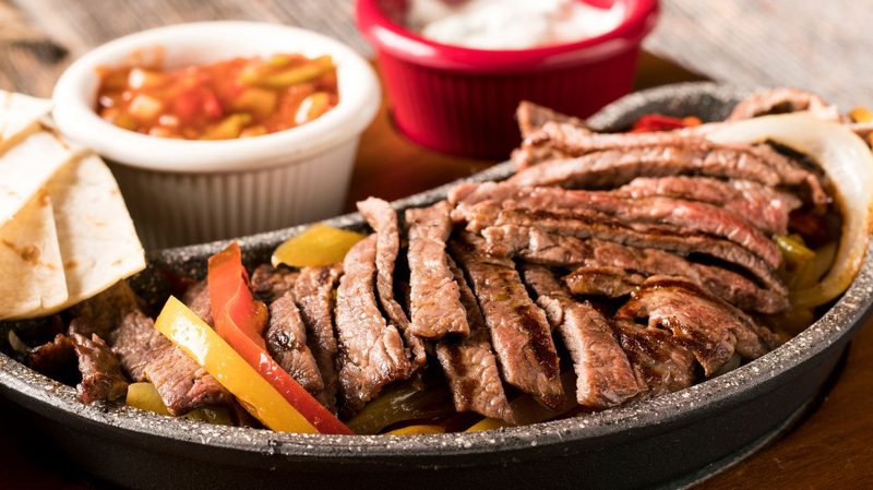 steak, fajitas
