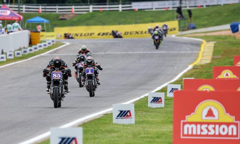 Atlanta Super Hooligan Race with Harley-Davidson riders leading.