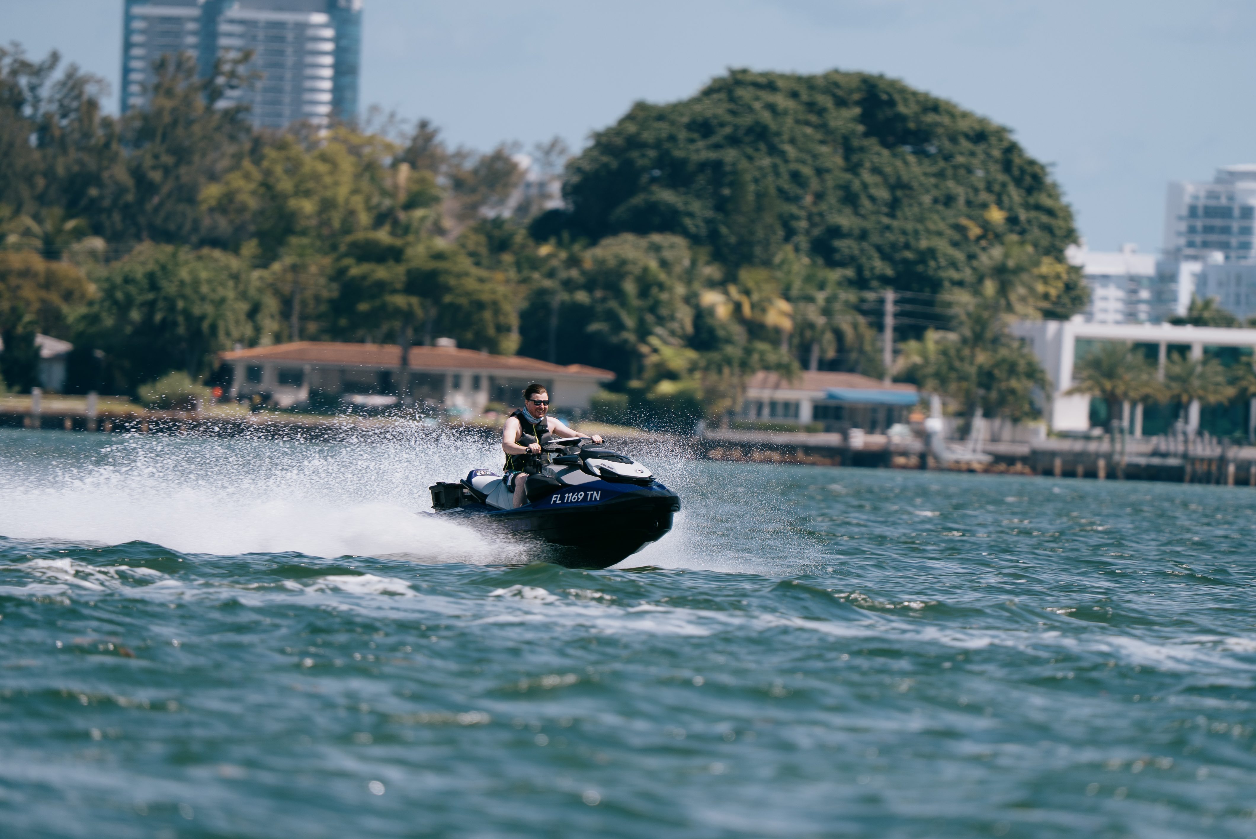 Riding a PWC at speed