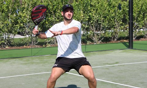 Diego Valderrama expert padel coach playing padel