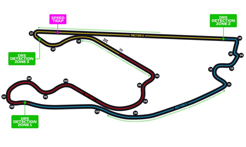 Miami International Autodrome circuit for the 2025 Miami Grand Prix.