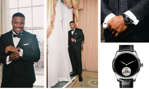 SAQUON BARKLEY WEARS H. MOSER WATCH TO THE 2025 MET GALA