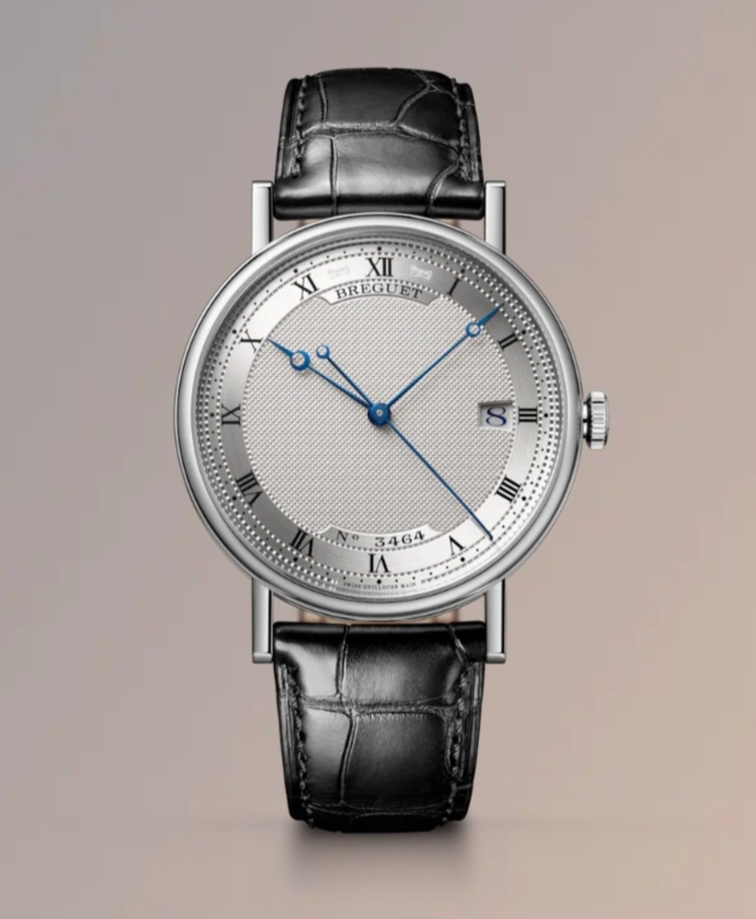 Classic Breguet with black leather band