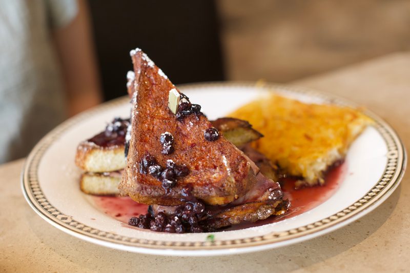 Huckleberry French Toast at the Palm Court Grill