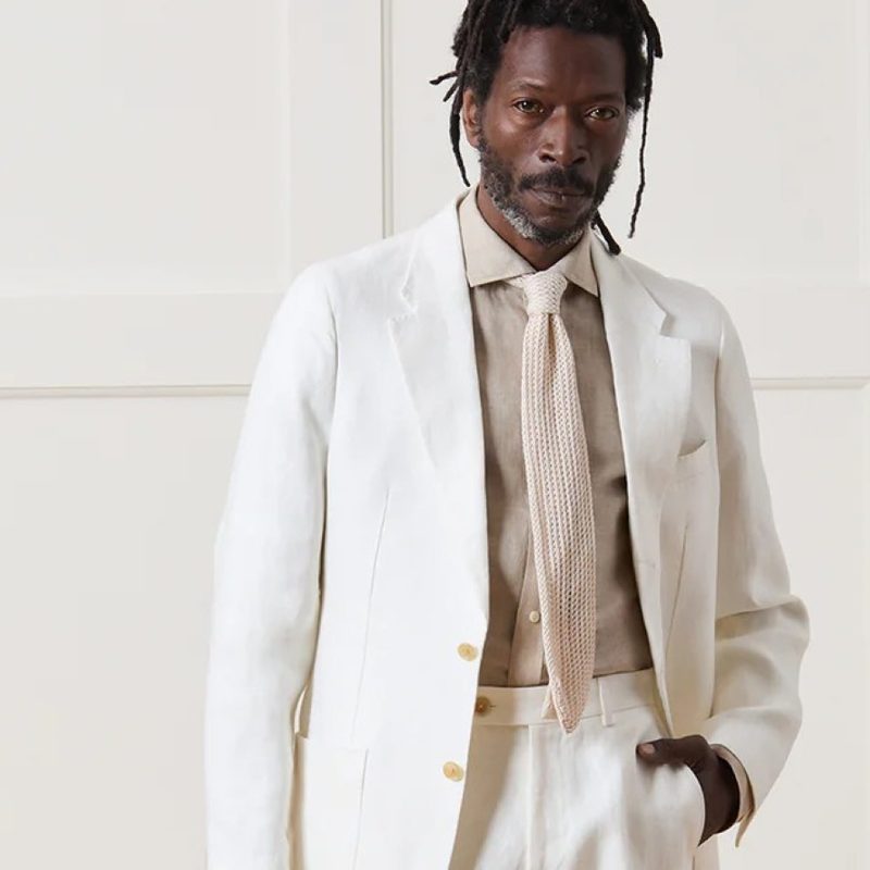 Todd Snyder white linen suit