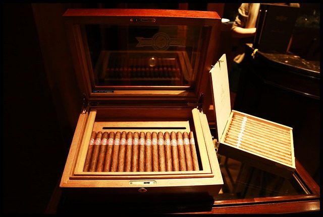 cigars neatly arranged in a box