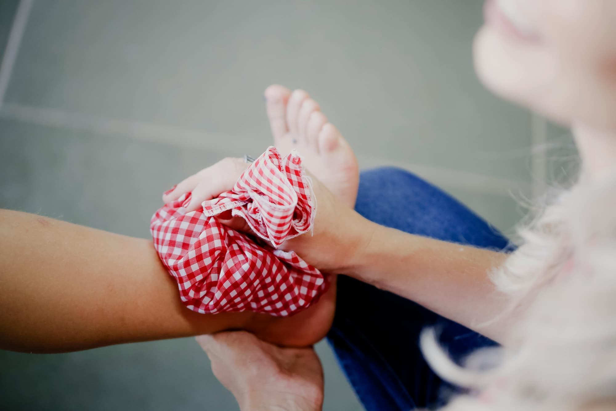 ice pack on a person's foot
