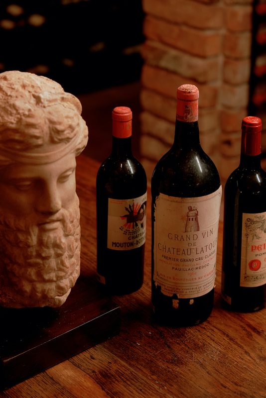 Koch wine cellar bottles.