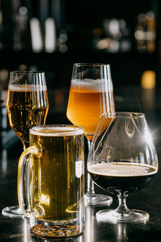 Moody Tongue beer glasses.