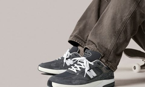 close up on new balance sneakers