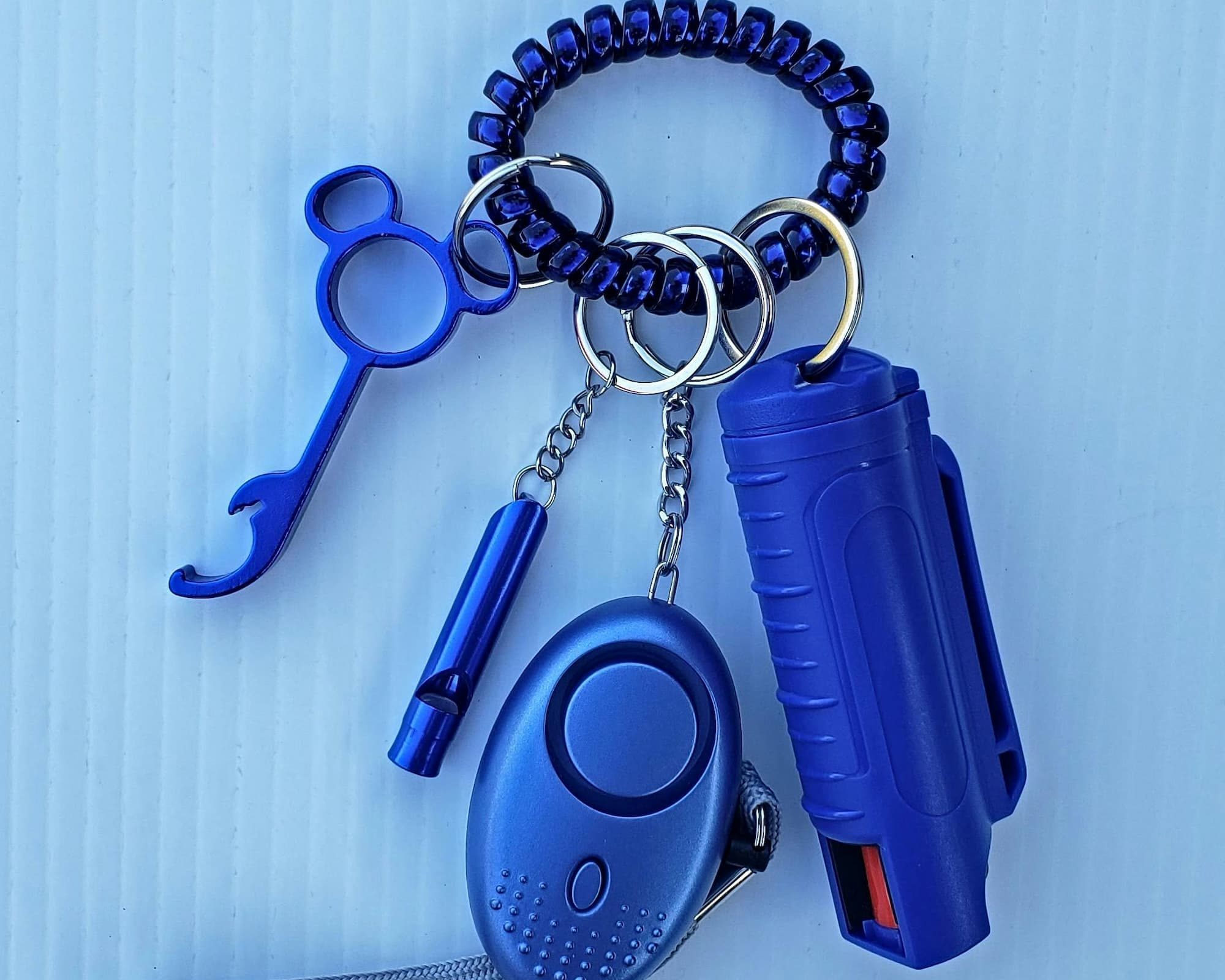 self defense tools on a keychain