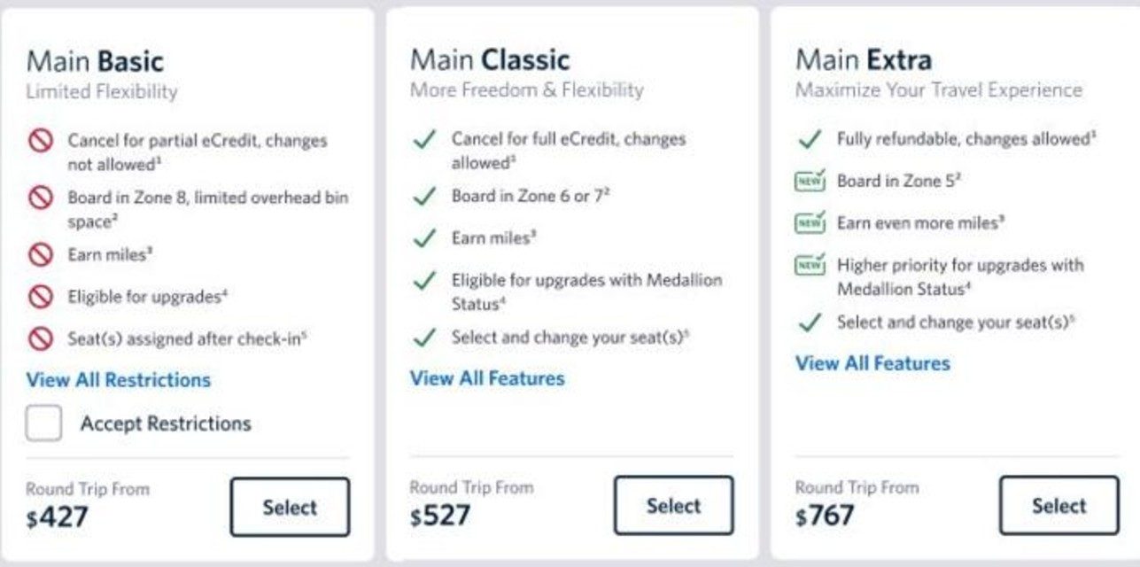 Delta seating options