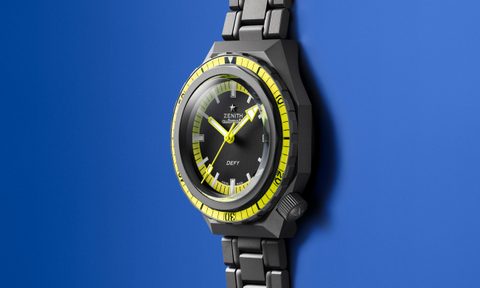 Zenith defy extreme shadow diver blue background