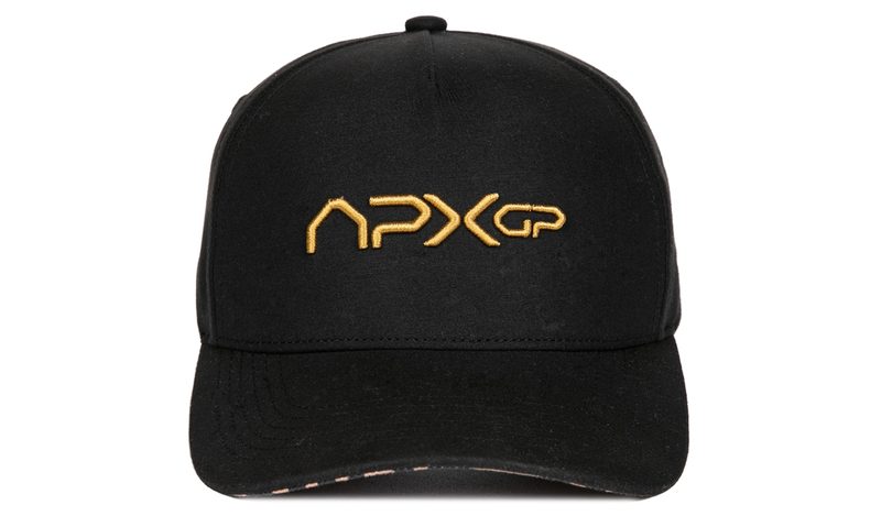 Black baseball cap with logo from F1 team in the F1 movie.