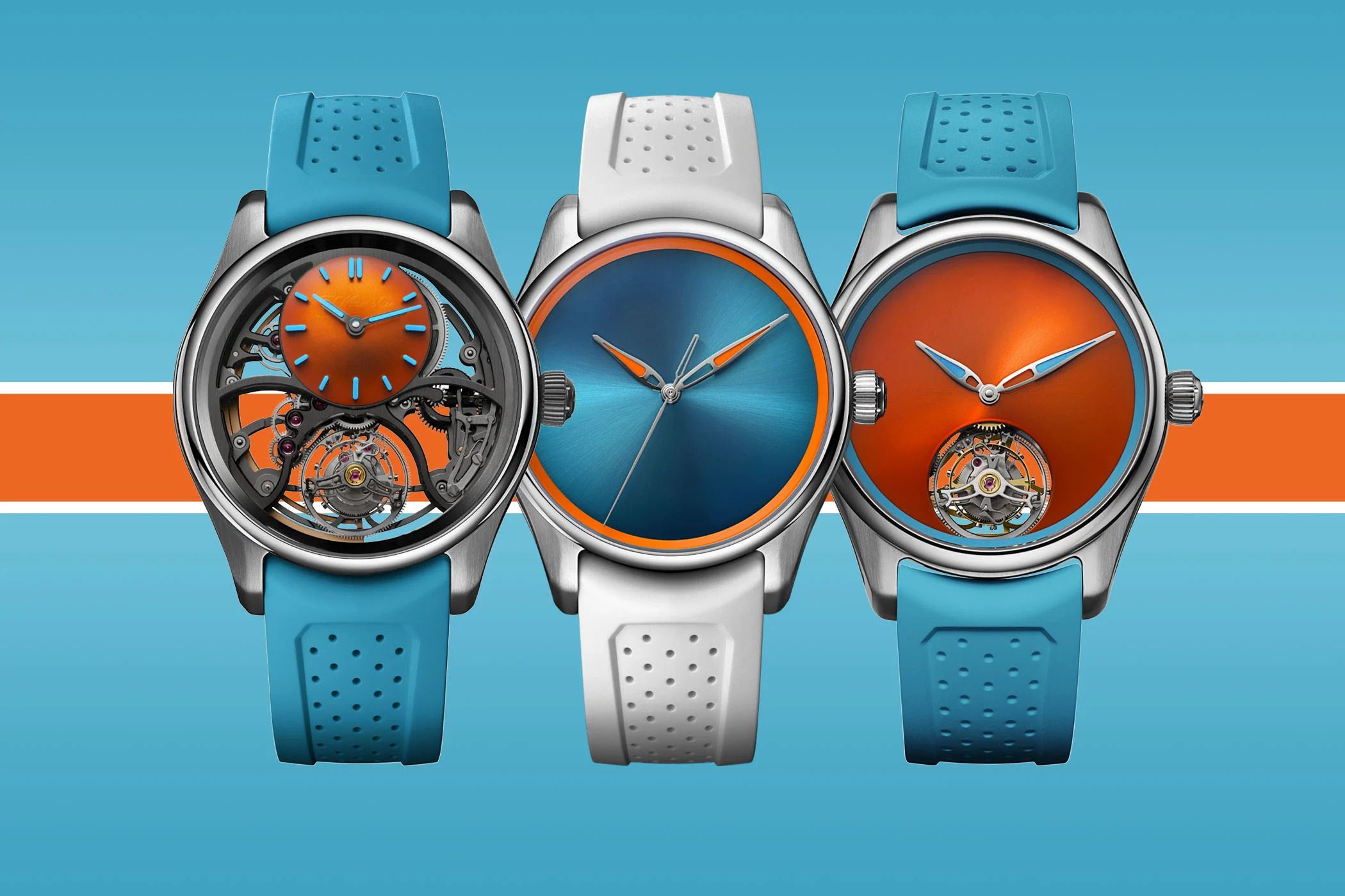 H. Moser & Cie. pioneer spiced aqua collection debuts in bold