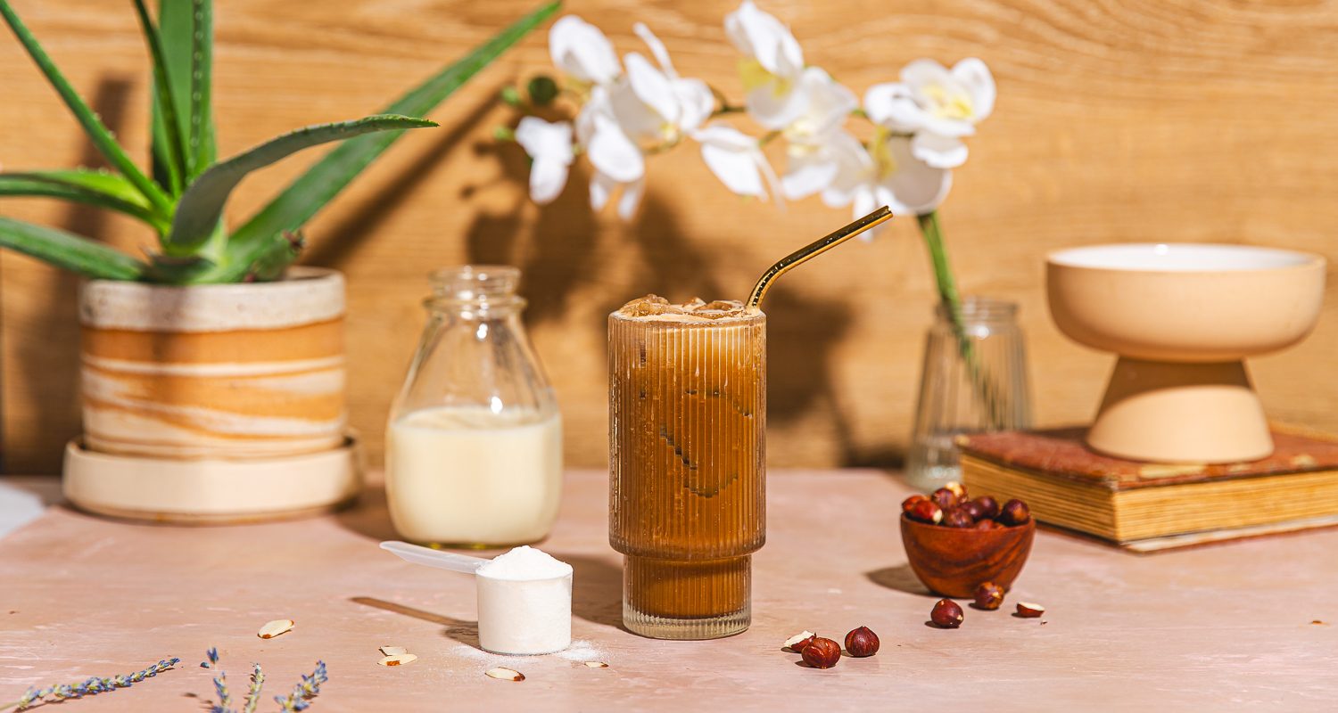 iced nutty collagen coffee