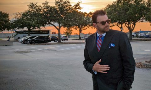 Man in power suit