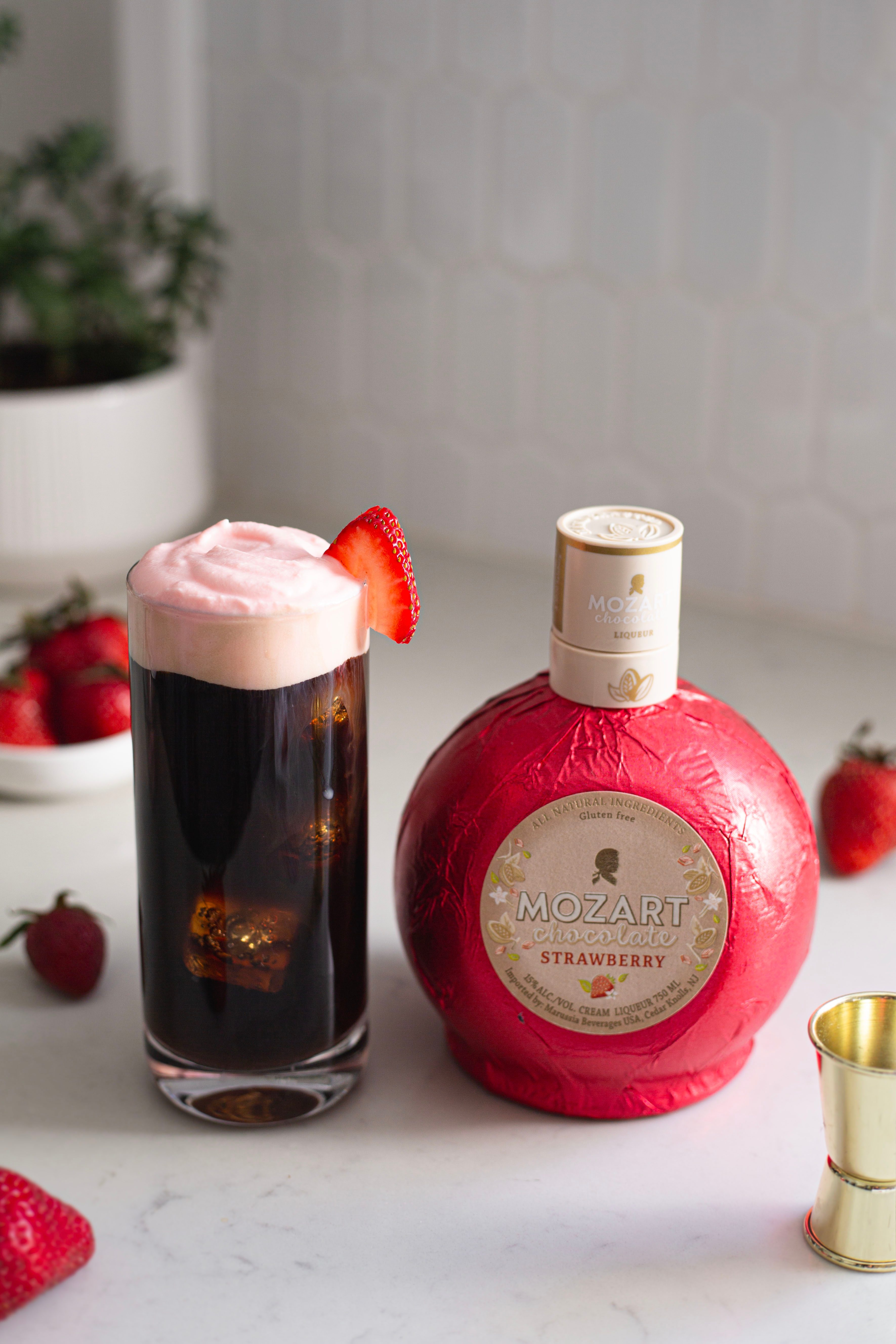 Strawberry iced coffee