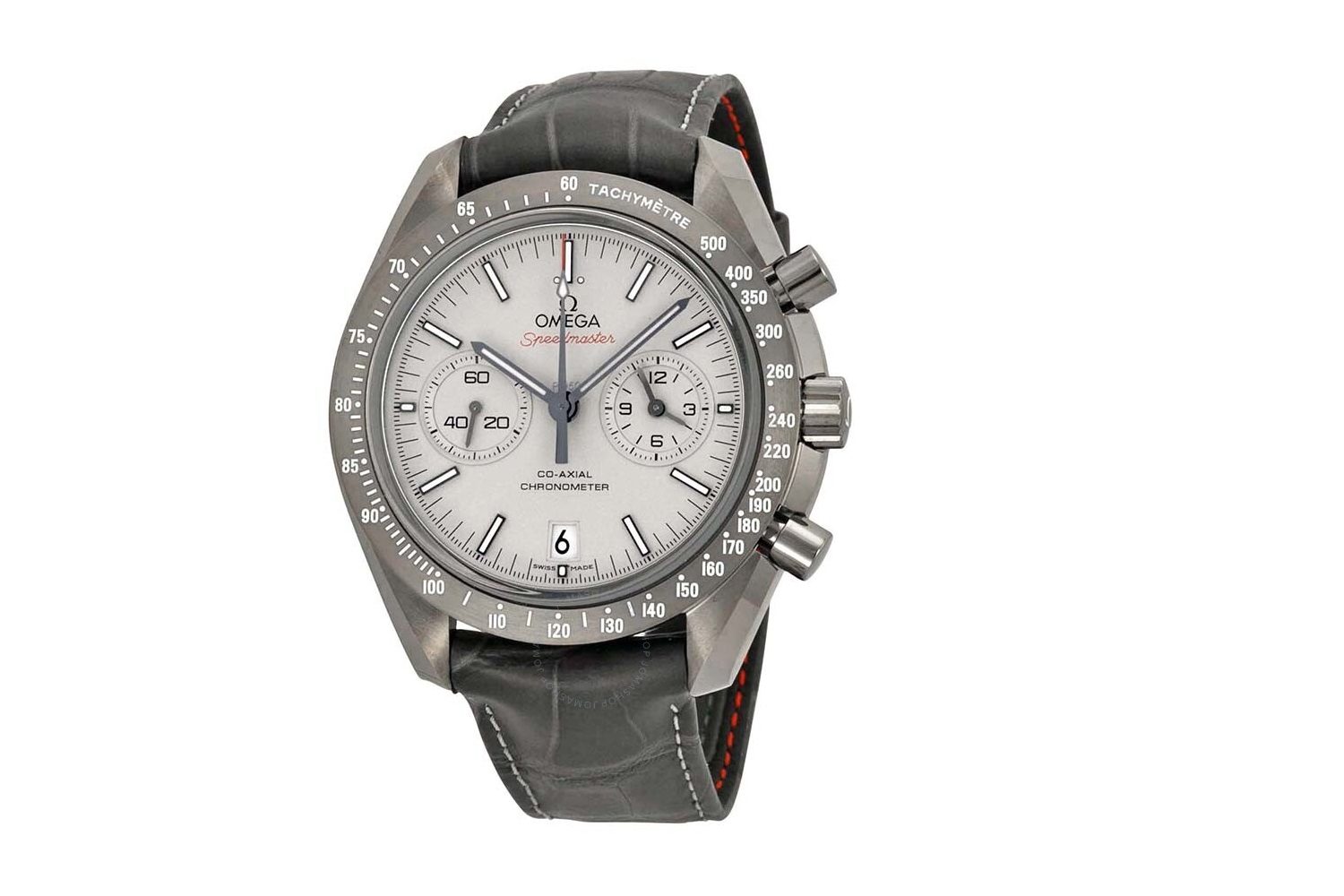 The Omega Speedmaster Professional Grey Side of the Moon men's watch on a white background.