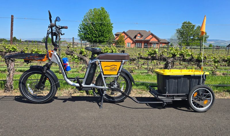 A picture of a bike in a vineyard from Kickstand Tours