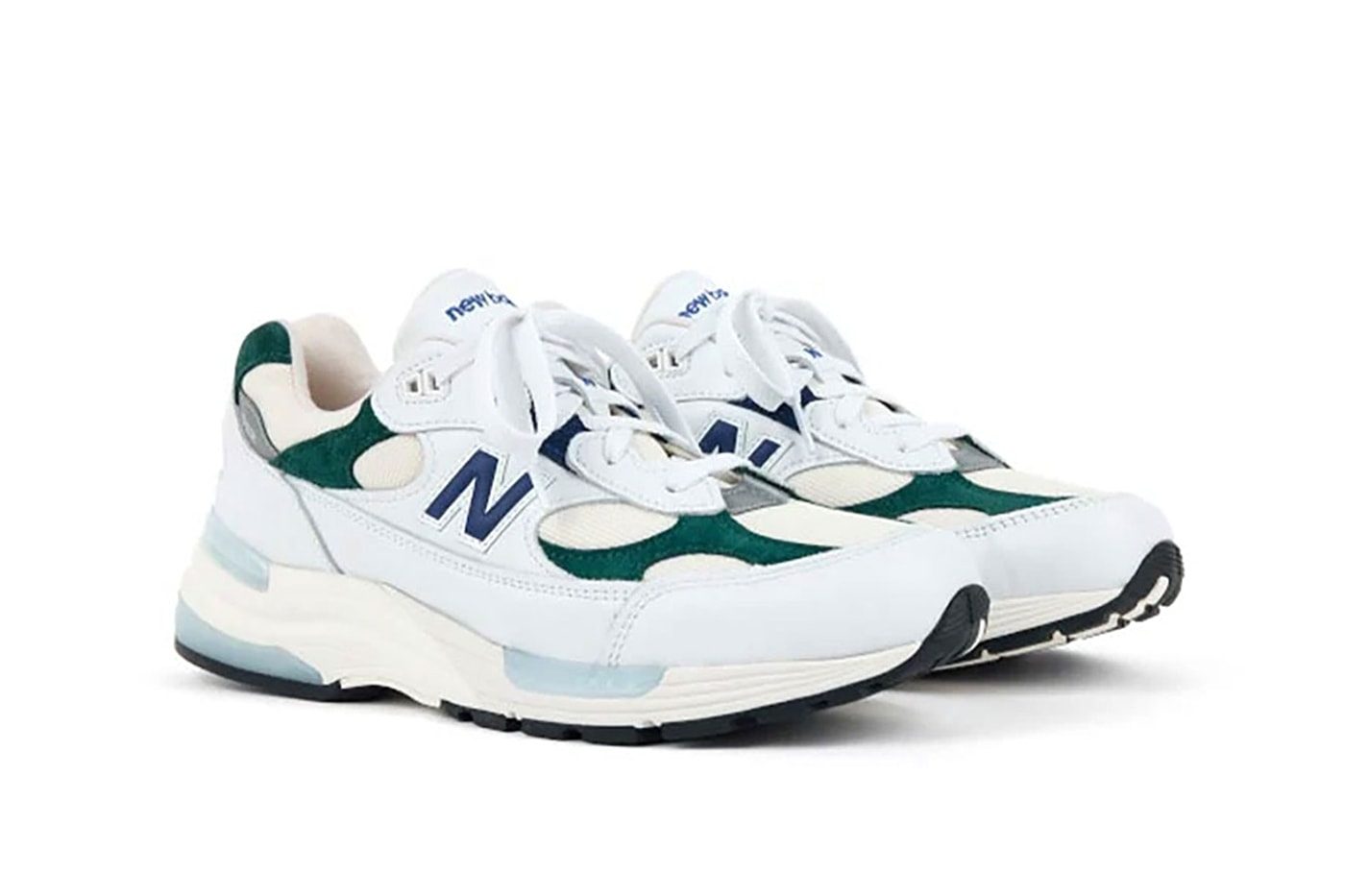 pair of new balance 992 sneakers