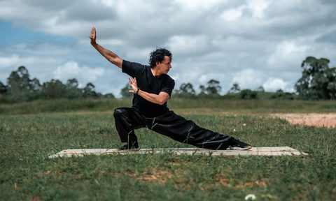 man doing qigong martial arts tai chi