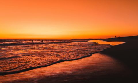 sunset on beach