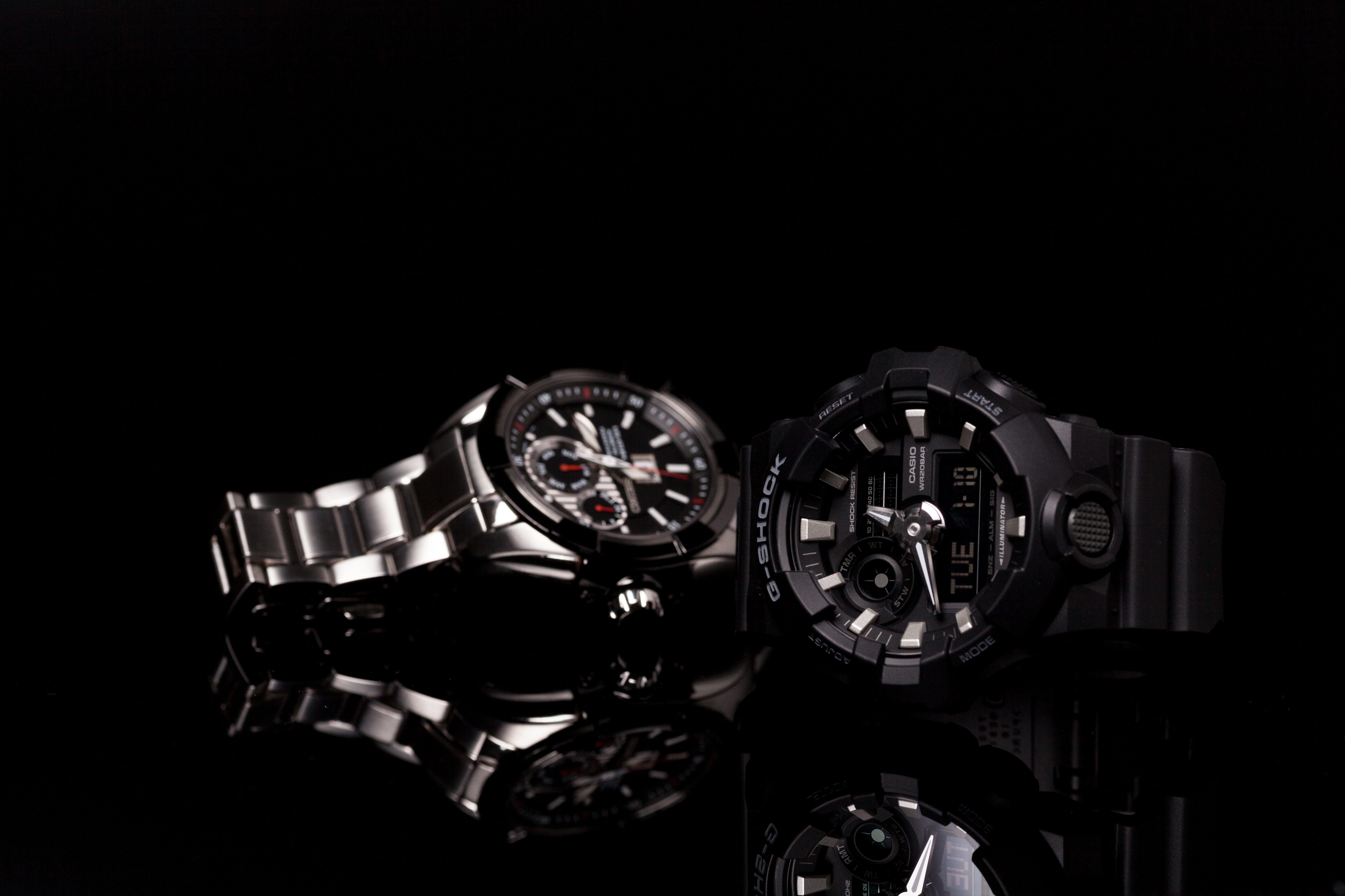 G-Shock watches black color background