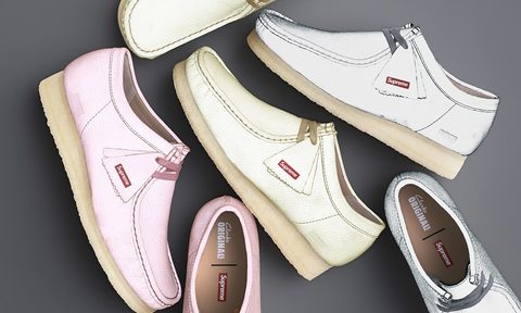 supreme clarks on floor
