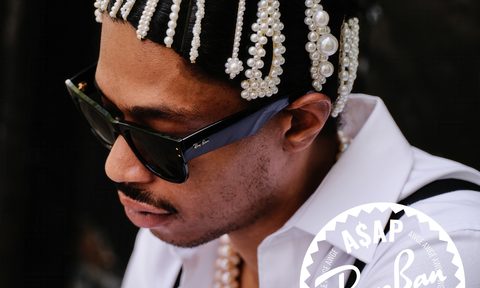 a$ap rocky wearing ray-ban sunglasses