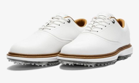 white spiked golf shoes