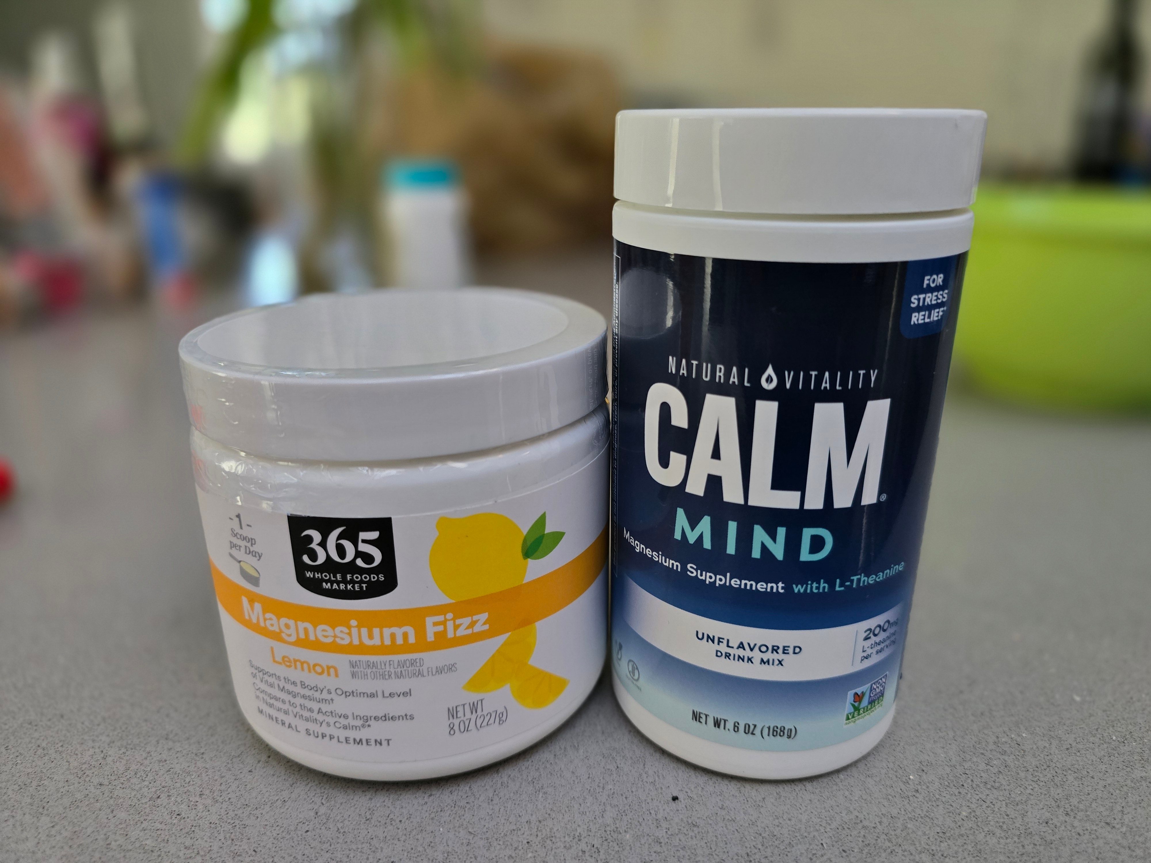 Two containers of magnesium powder