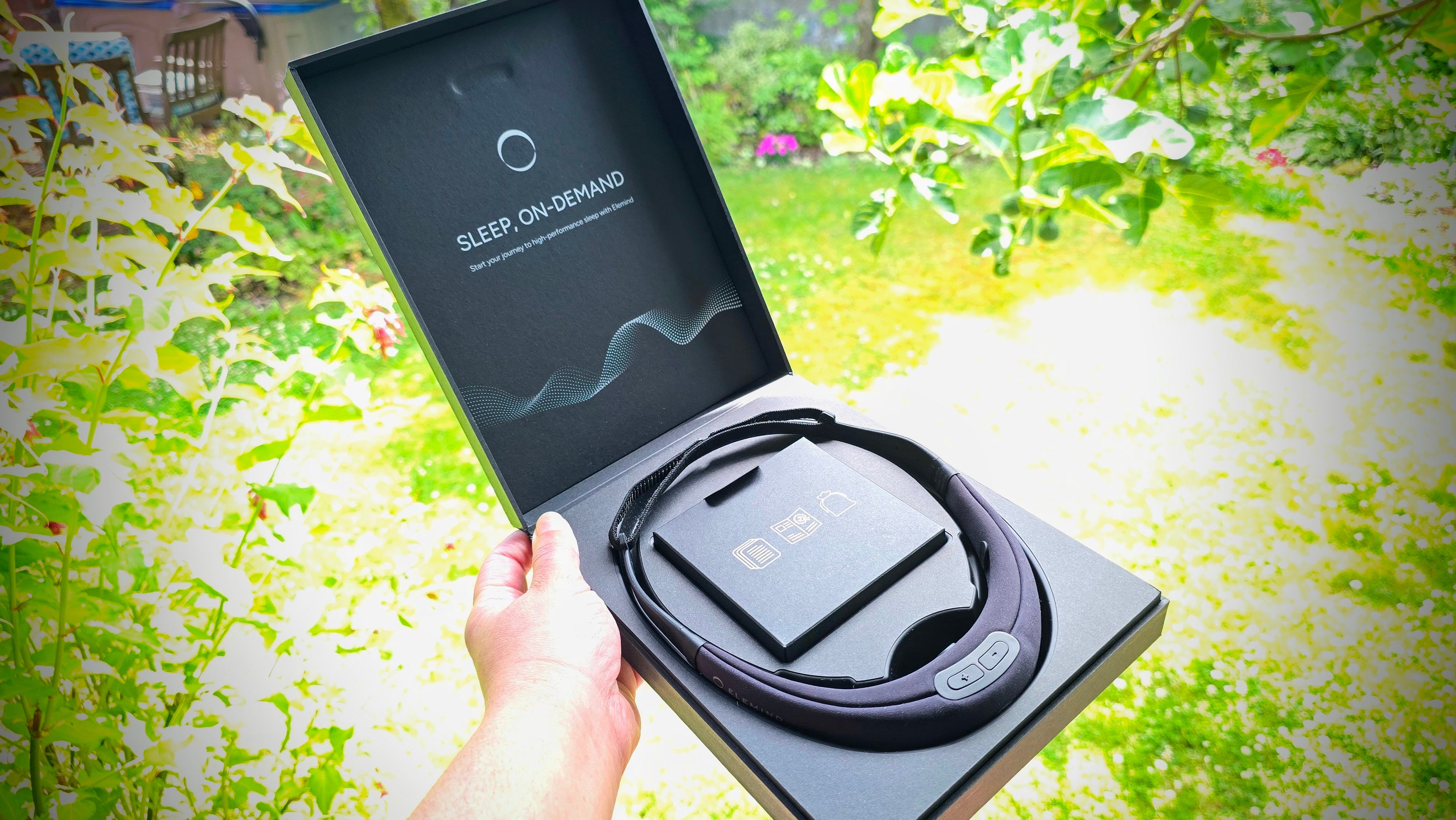 The Elemind Headband in its box