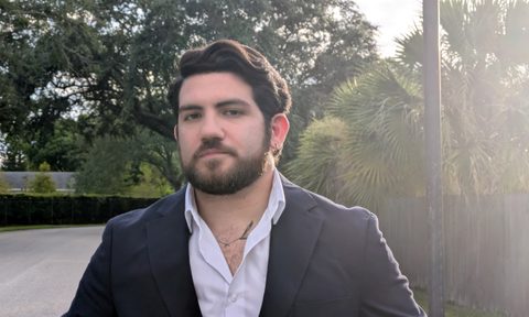 Antonio in searsucker suit bust