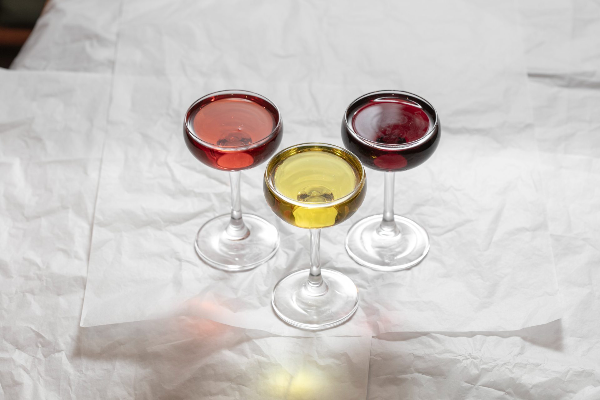 trio of negroni cocktails at Lele's Roman