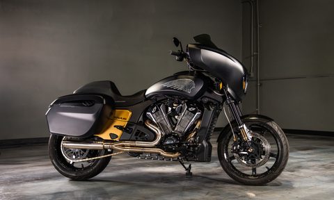 Cody Garbrandt custom Indian Chieftain PowerPlus motorcycle designed and built by Kraus right profile view.