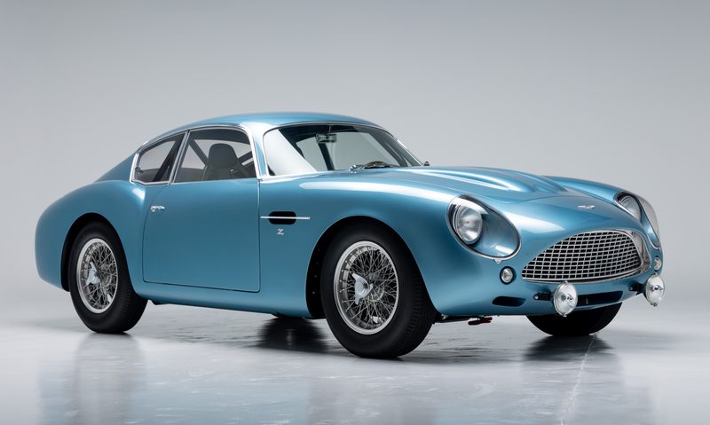 DB4 GT Zagato Continuation right front three quarter view.