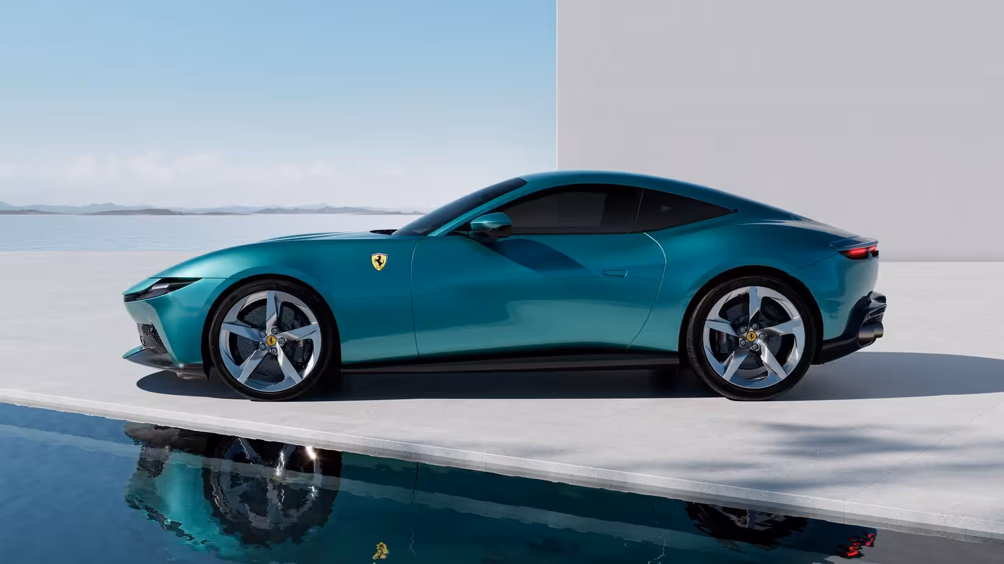 Side view of a 2027 Ferrari Amalfi
