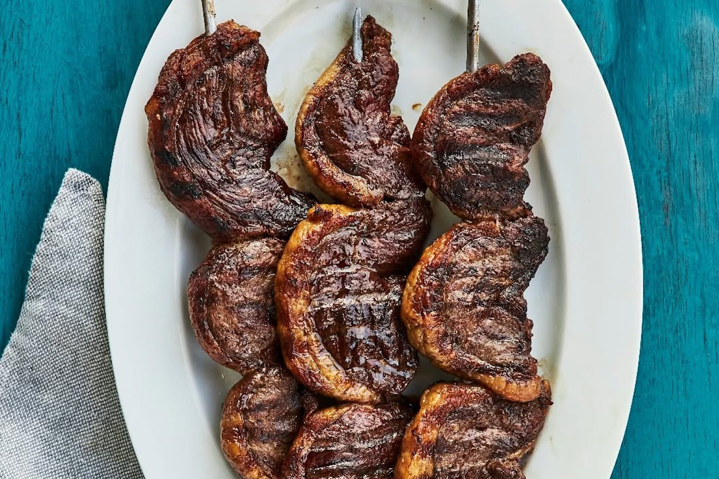 grilled picanhas on skewers
