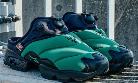 green puffy mule reebok