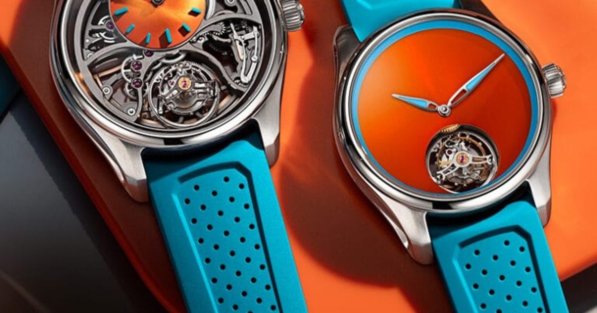 さ*く様 AQUAZONE classic PERFECT H. Moser Pioneer Spiced Aqua Triptych: Three Masterpieces in One