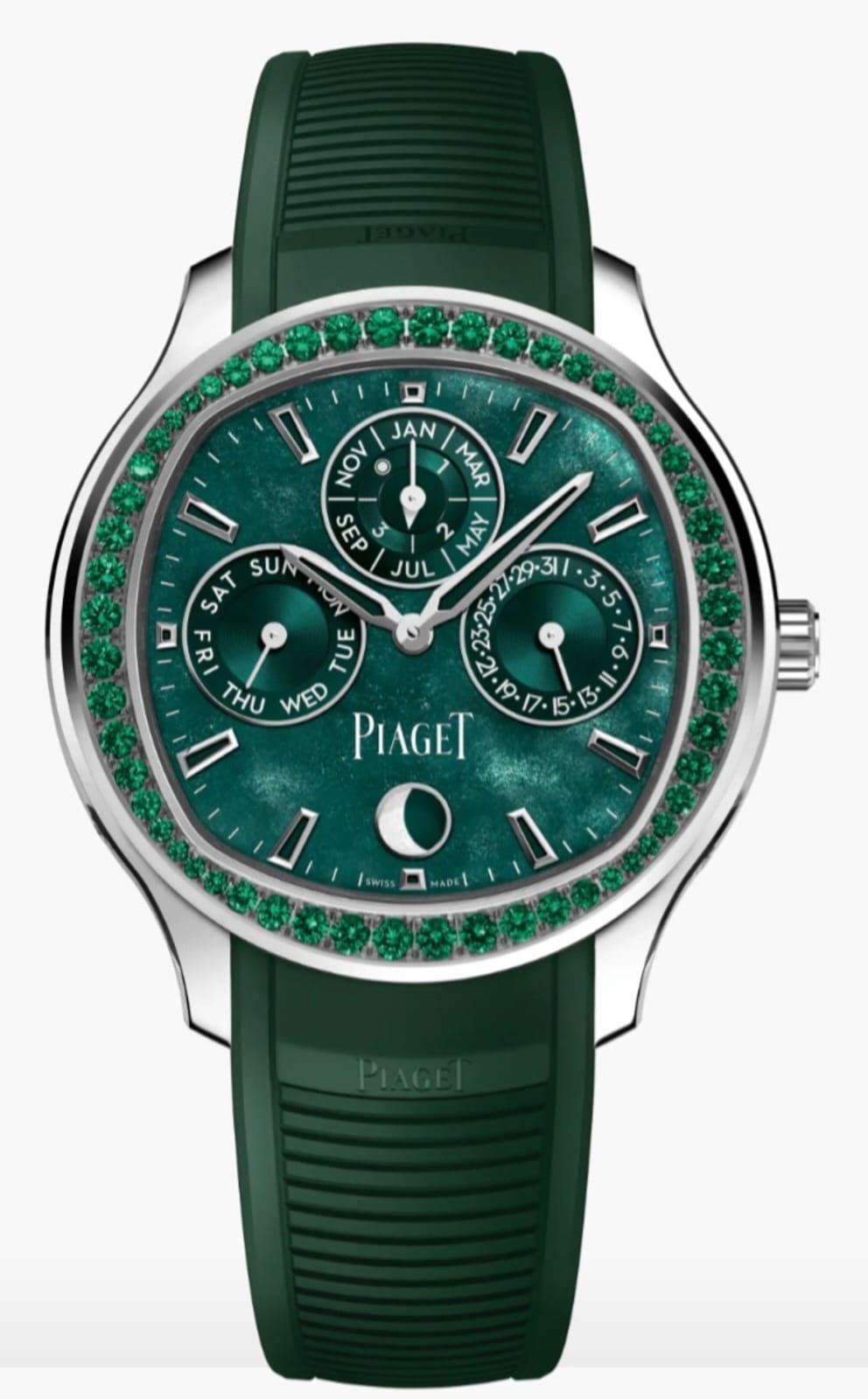 Piaget, with emerald green dial