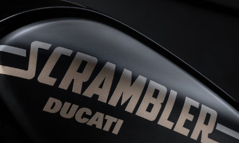 2025 Ducati Scrambler Full Throttle gas tank graphics.