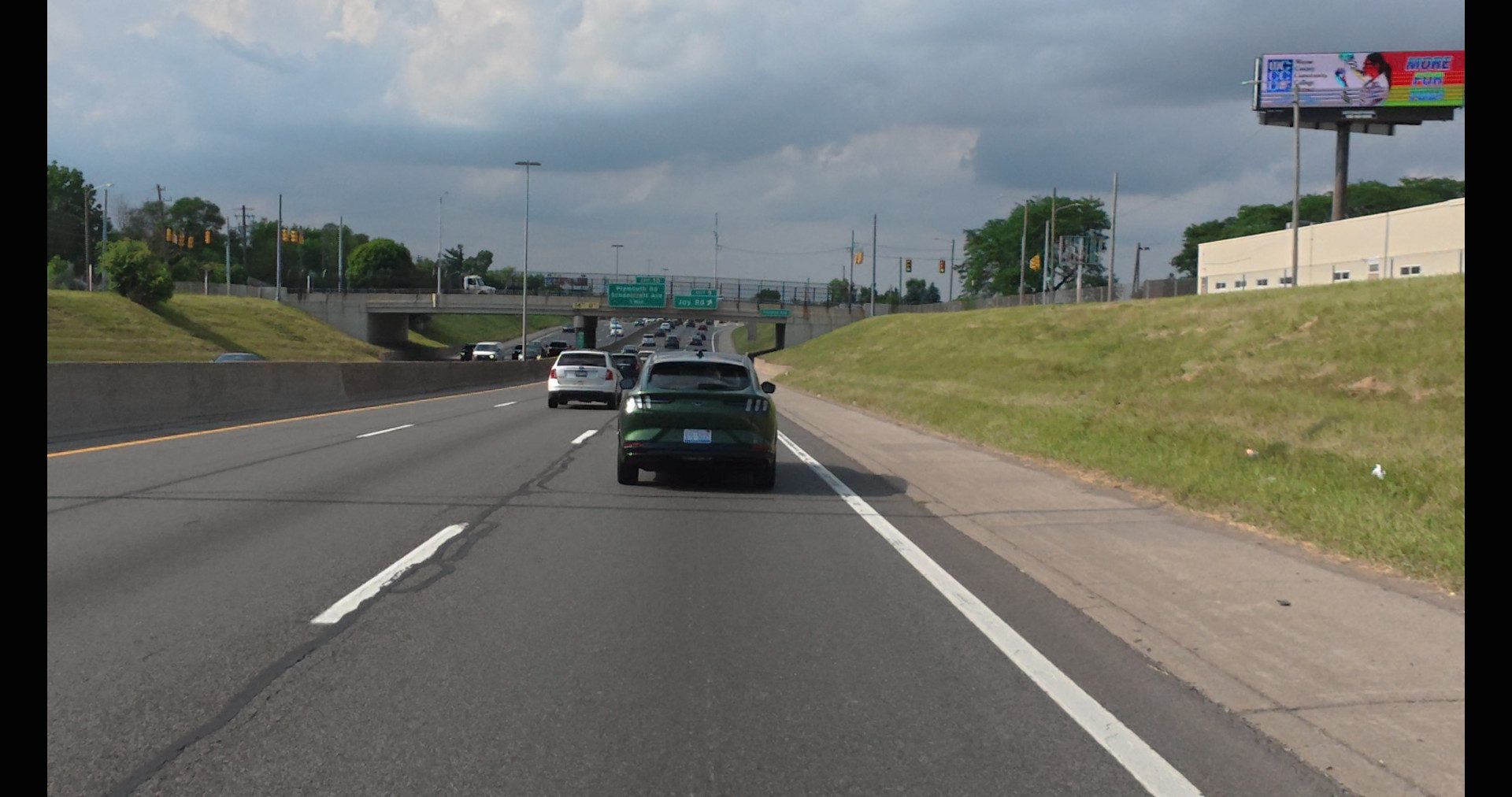 Mustang Mach E on the highway