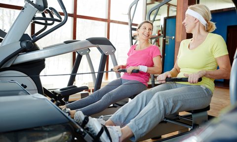 Elliptical and rowing machine