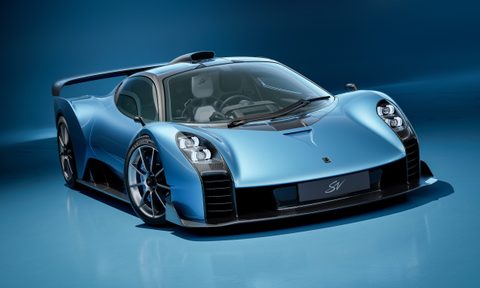 GMSV Le Mans GTR in blue front 3/4 view