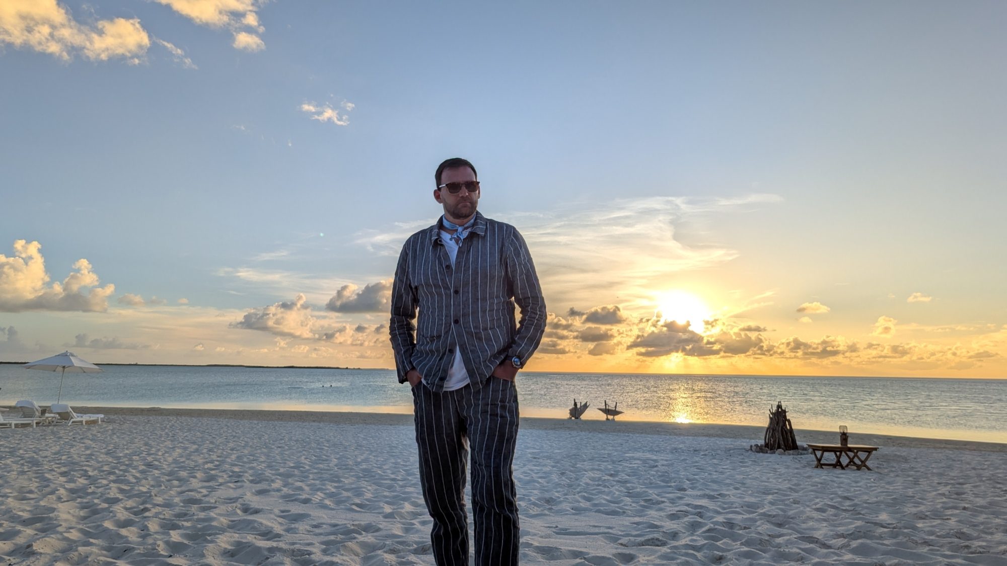 Alex Crane on the beach
